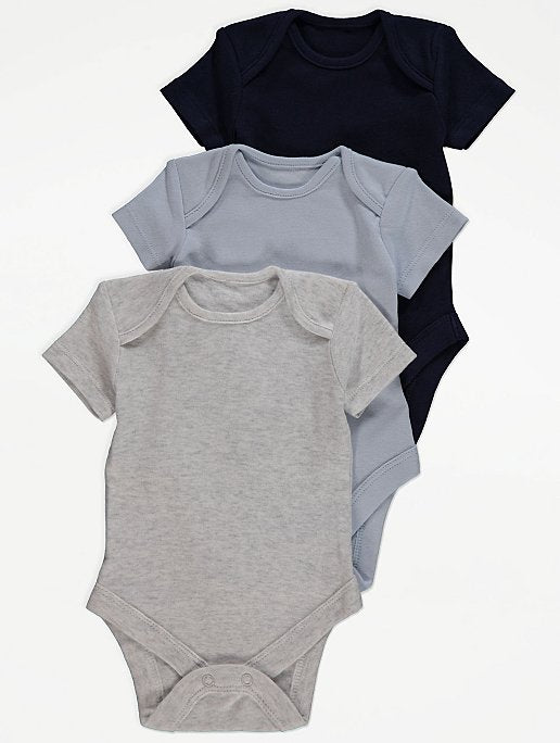 Short Sleeve Bodysuits 3 Pack