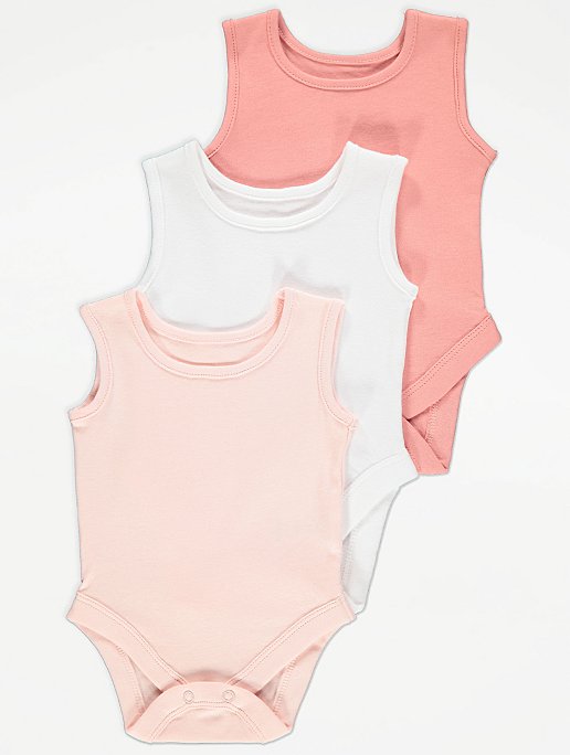 Sleeveless Bodysuits 3 Pack