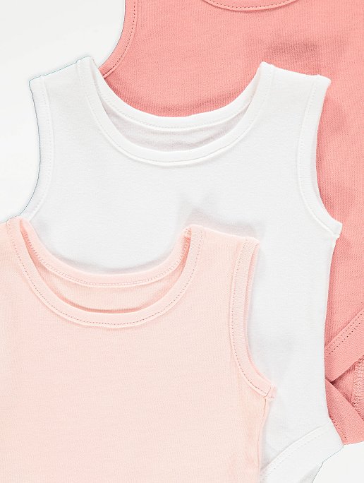 Sleeveless Bodysuits 3 Pack