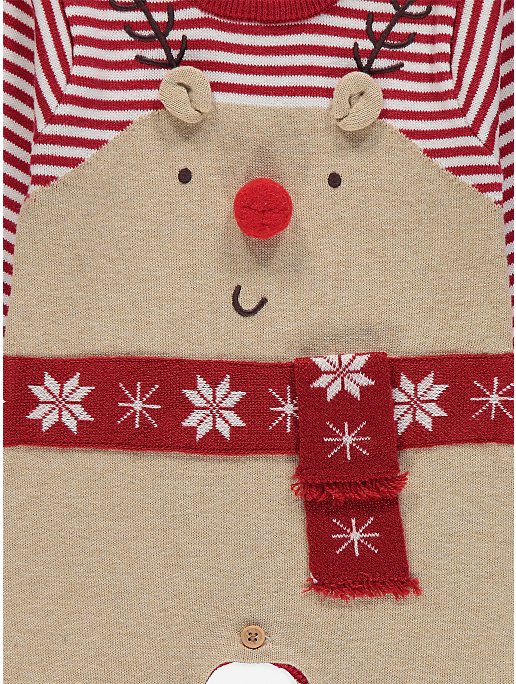 Red Striped Reindeer All in One
