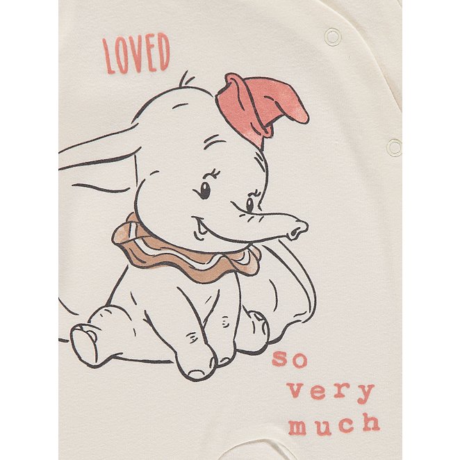 Disney Dumbo Character Print Sleepsuits 3 Pack