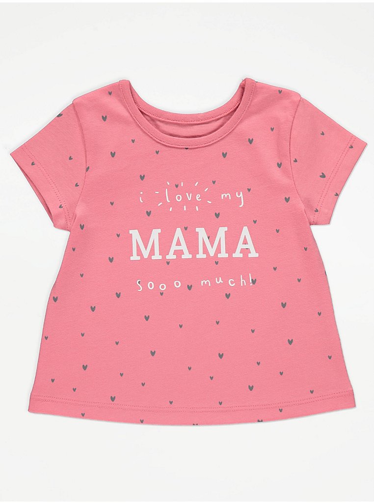 Pink I Love My Mama Sooo Much! Heart T-Shirt
