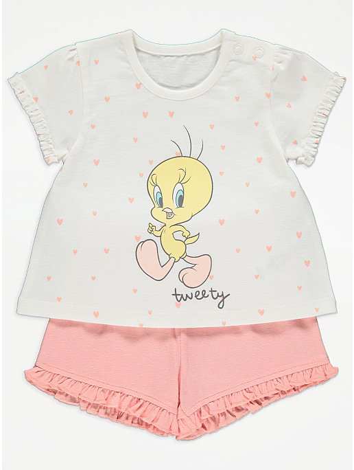 Looney Tunes Tweety Top and Frill Shorts Outfit