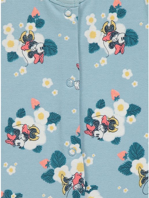 Disney Minnie Mouse Strawberry Print Sleepsuits 3 Pack