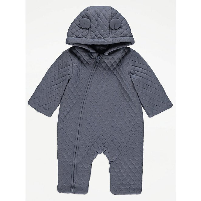 Blue Quilted Snowsuit