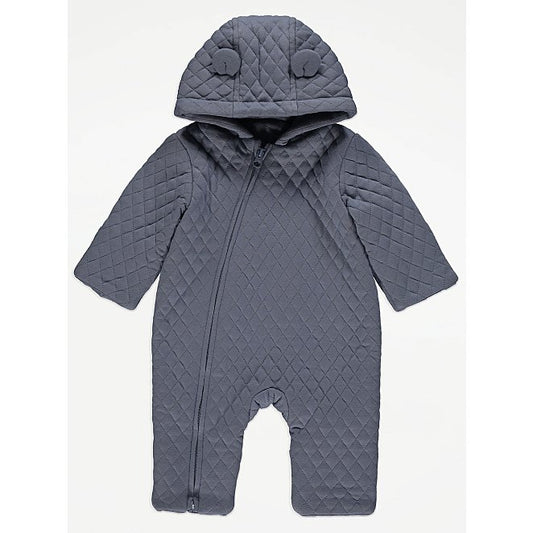 Blue Quilted Snowsuit