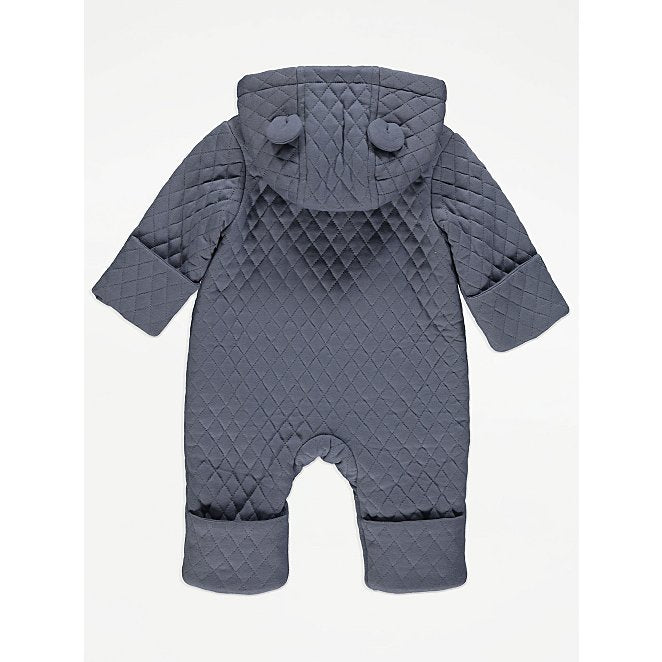 Blue Quilted Snowsuit