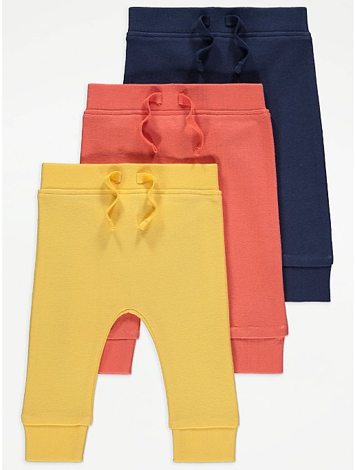 Plain Tie Front Leggings 3 Pack