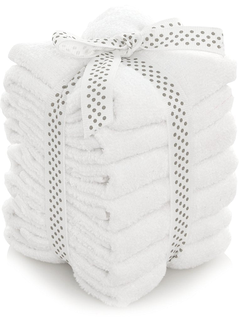 White Face Cloths - Set of 7