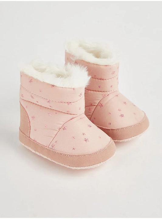 Pink Star Snow Boots