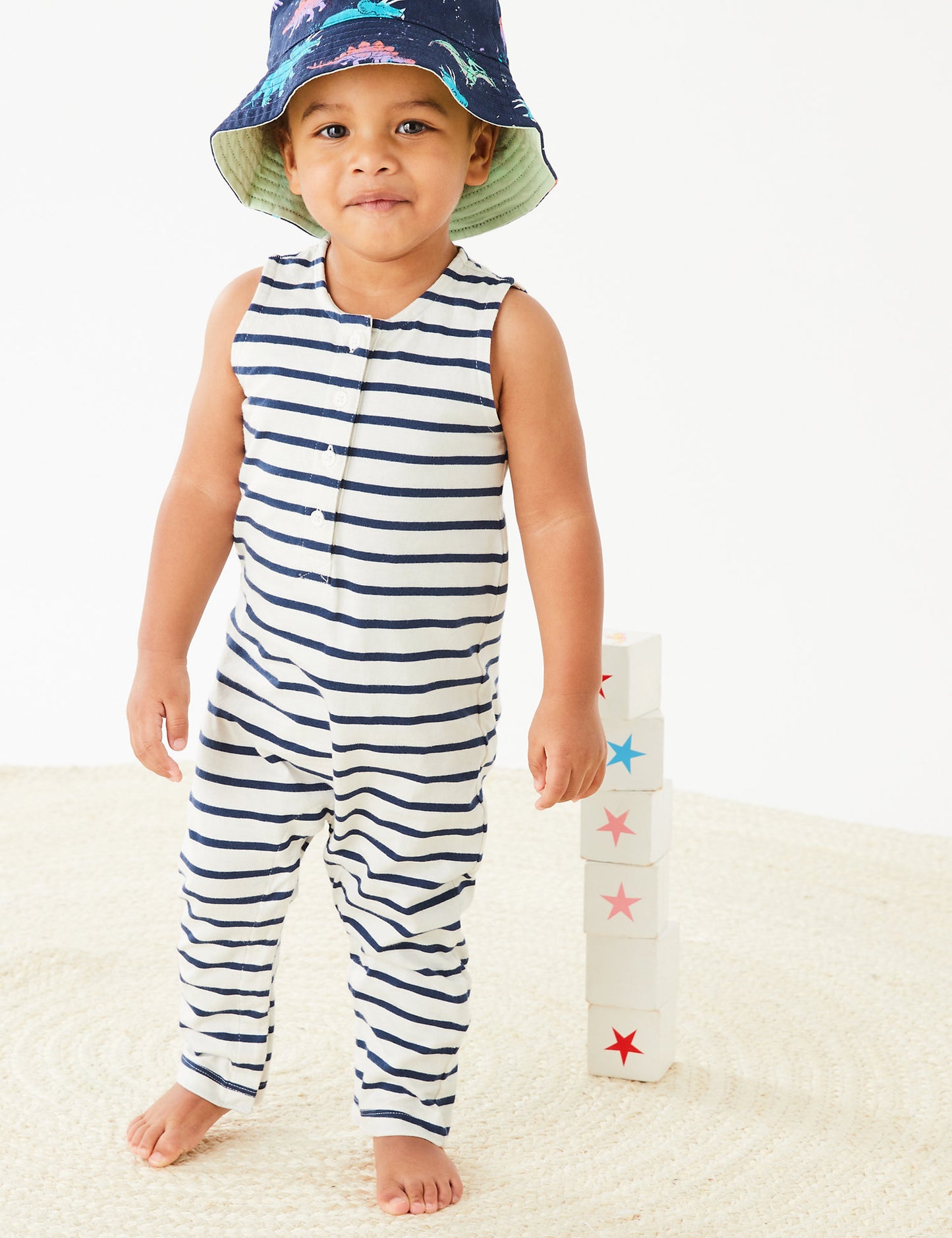 Pure Cotton Striped Romper
