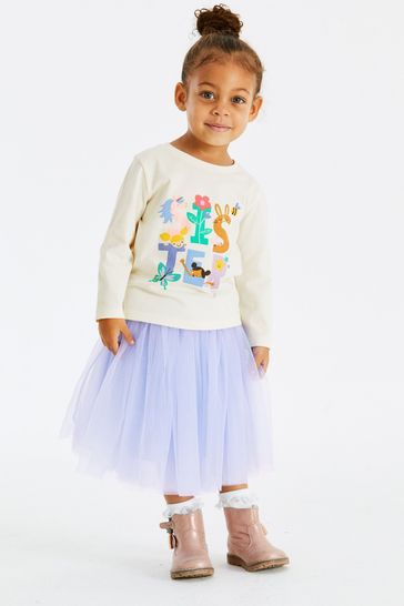 Sister slogan long sleeve tee