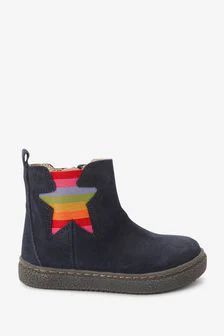 Navy Rainbow Boots