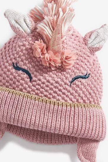 Rose Gold Unicorn Trapper Hat
