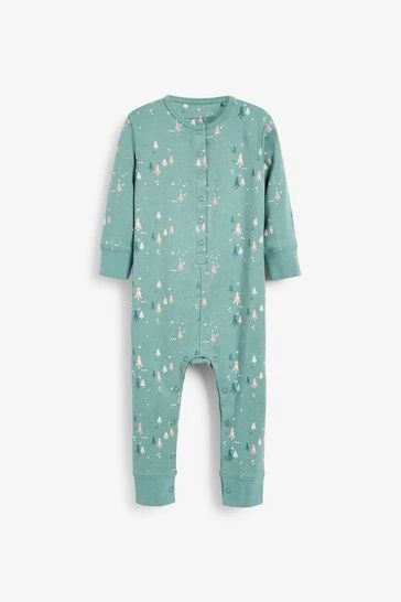 Turquoise Blue Tree All-In One Pyjamas