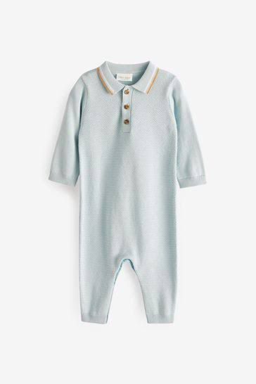 Blue Knitted Romper