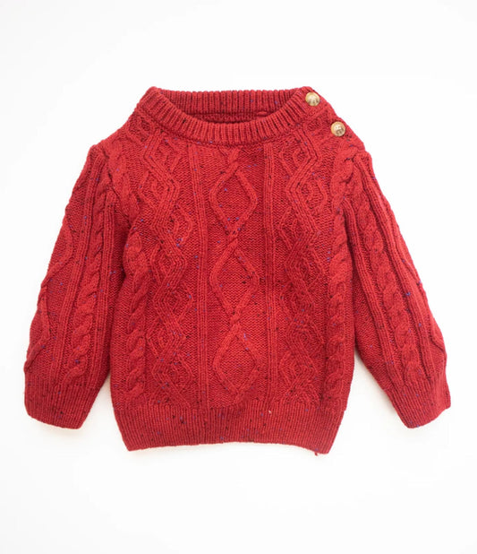 Red Cable Knit Jumper