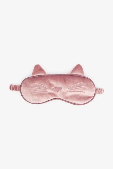 Pink Velvet Slipper Gift Set with Scrunchie and Eye Mask
