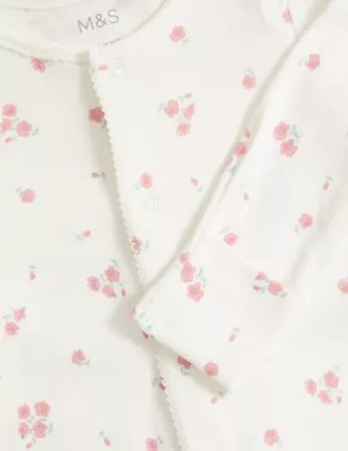 4pc Pure Cotton Floral Starter Set pink