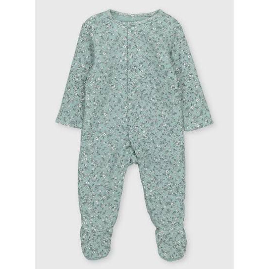 Green Floral Sleepsuit 1.5 Tog