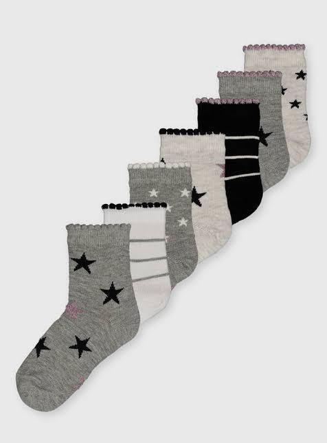 Mono Star & Stripe Socks 7 Pack
