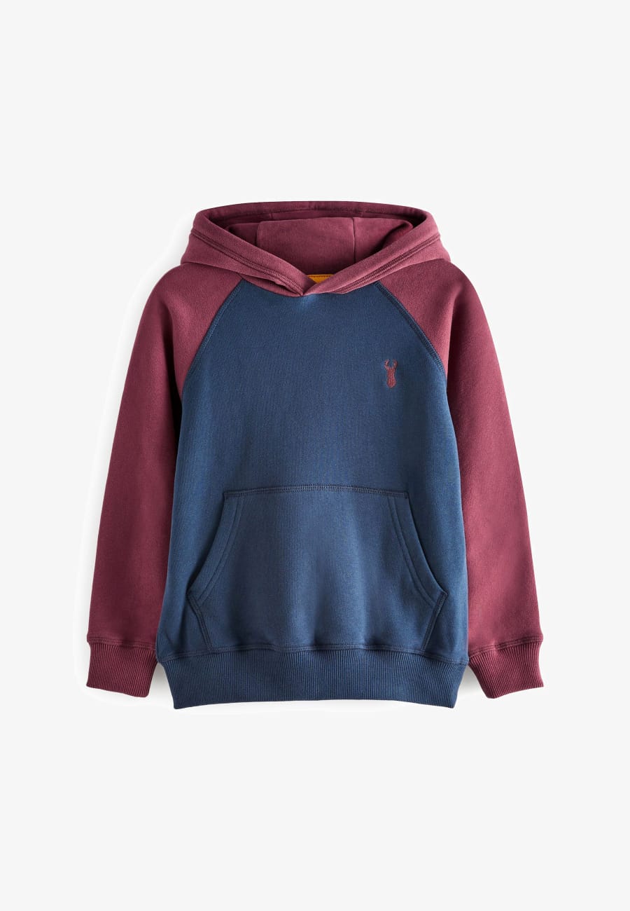 Fleece Lined Colour Block Hoodie