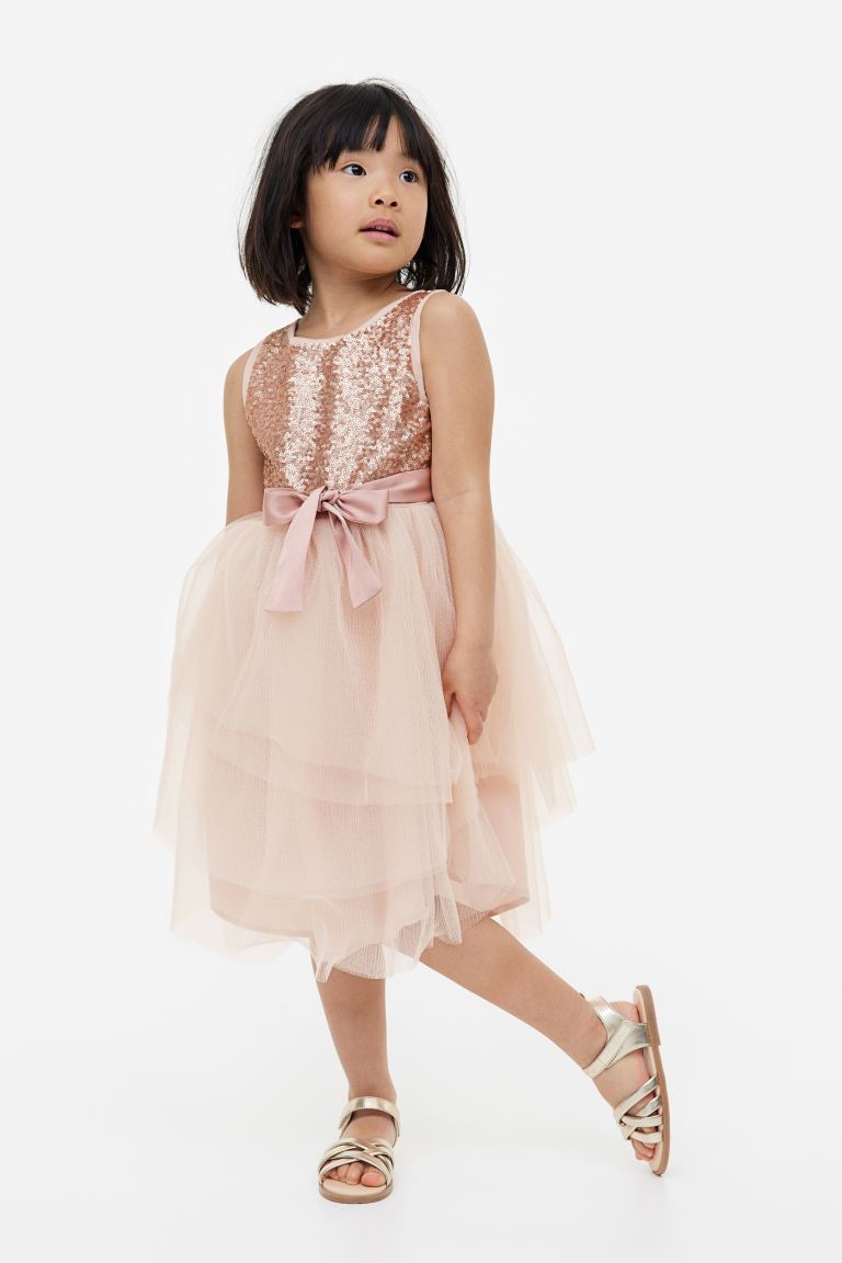 Sequined tulle dress