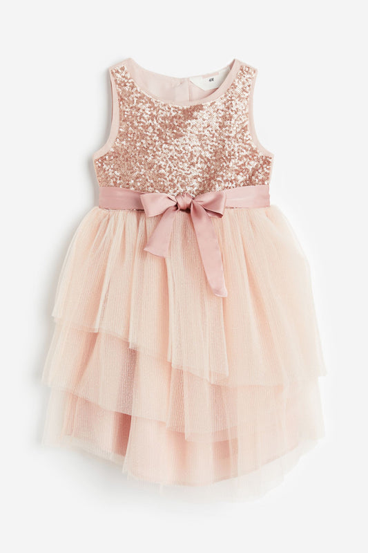 Sequined tulle dress