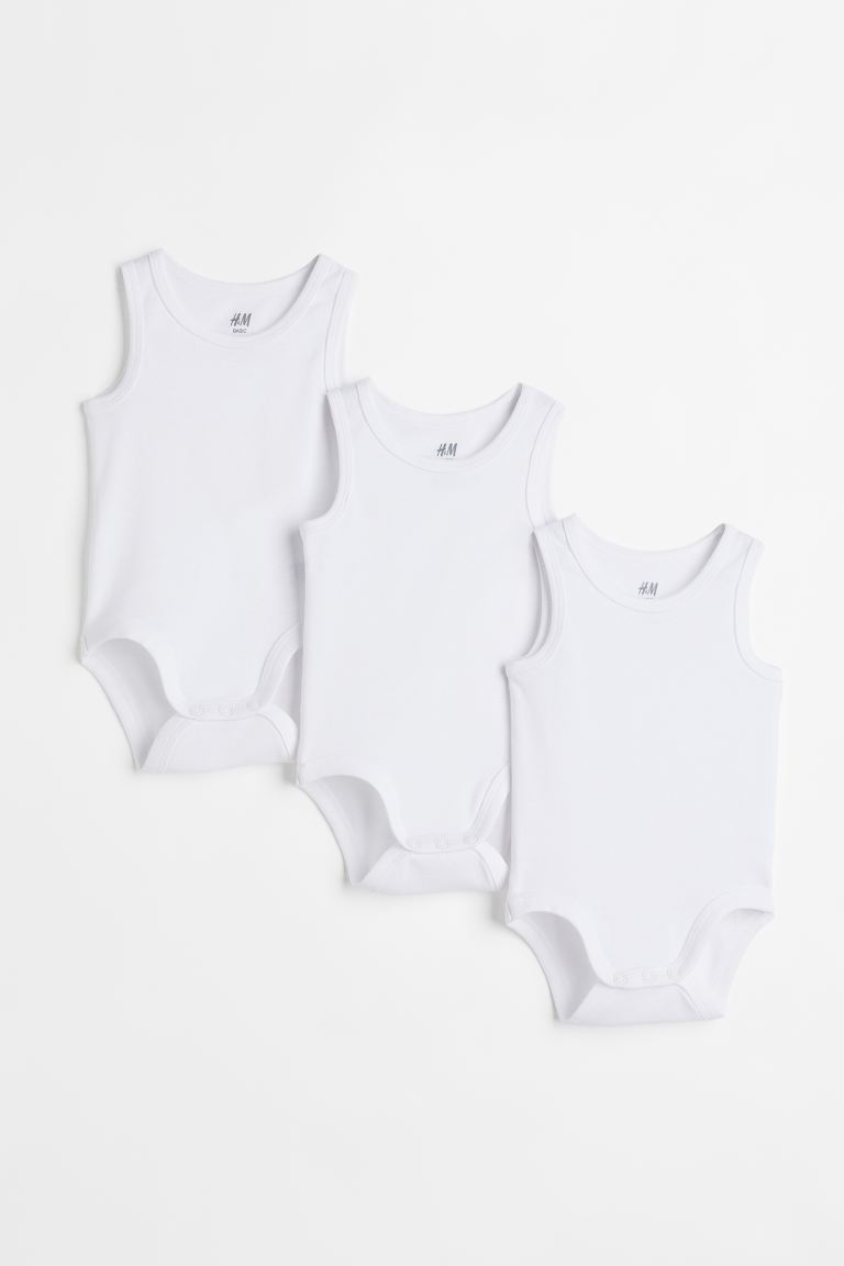White 3-pack bodysuits