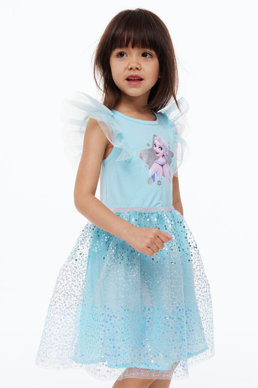 Frozen Printed tulle dress