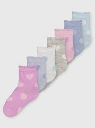 Heart & Spot Ankle Socks 7 Pack