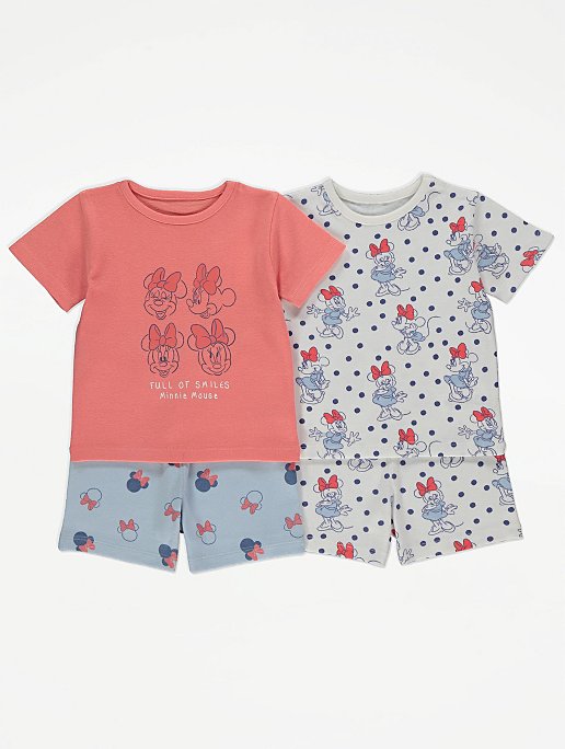 Disney Minnie Mouse Polka Dot Short Pyjamas 2 Pack