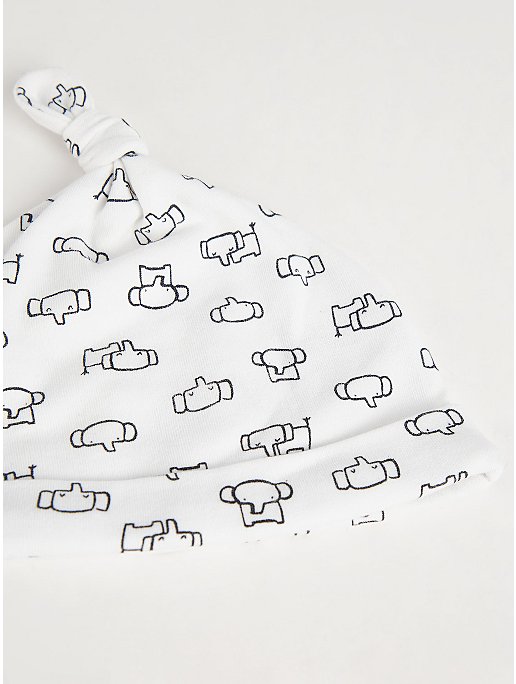 Assorted Elephant Print Hat and Mittens 2 Pack