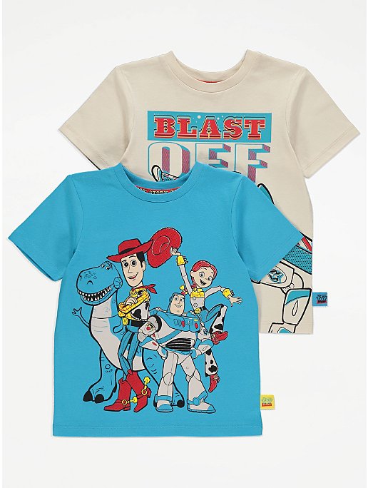 Disney Toy Story Character Print T-Shirts 2 Pack