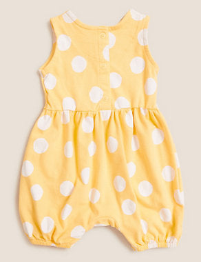 Organic Cotton Polka Dot Romper
