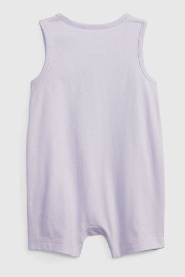 Purple Graphic Romper