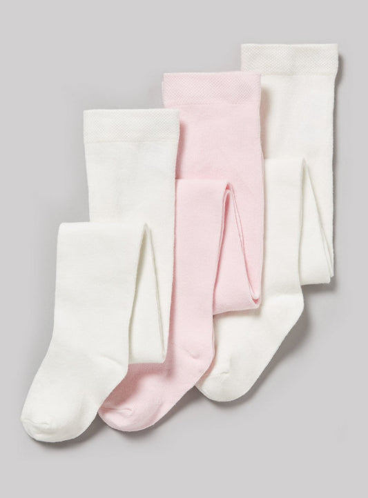 Pink & Cream Tights 3 Pack