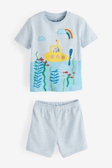 Grey Ocean Shorts set