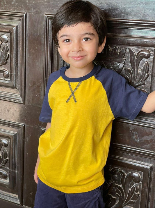YELLOW RAGLAN T-SHIRT