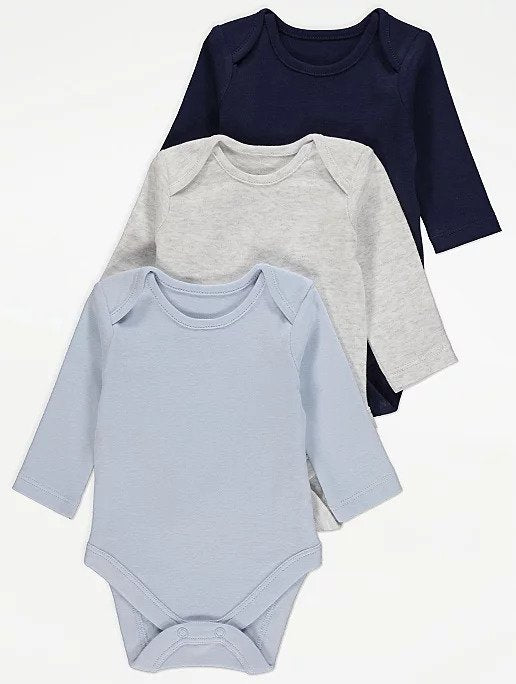 Long Sleeve Bodysuits 3 Pack