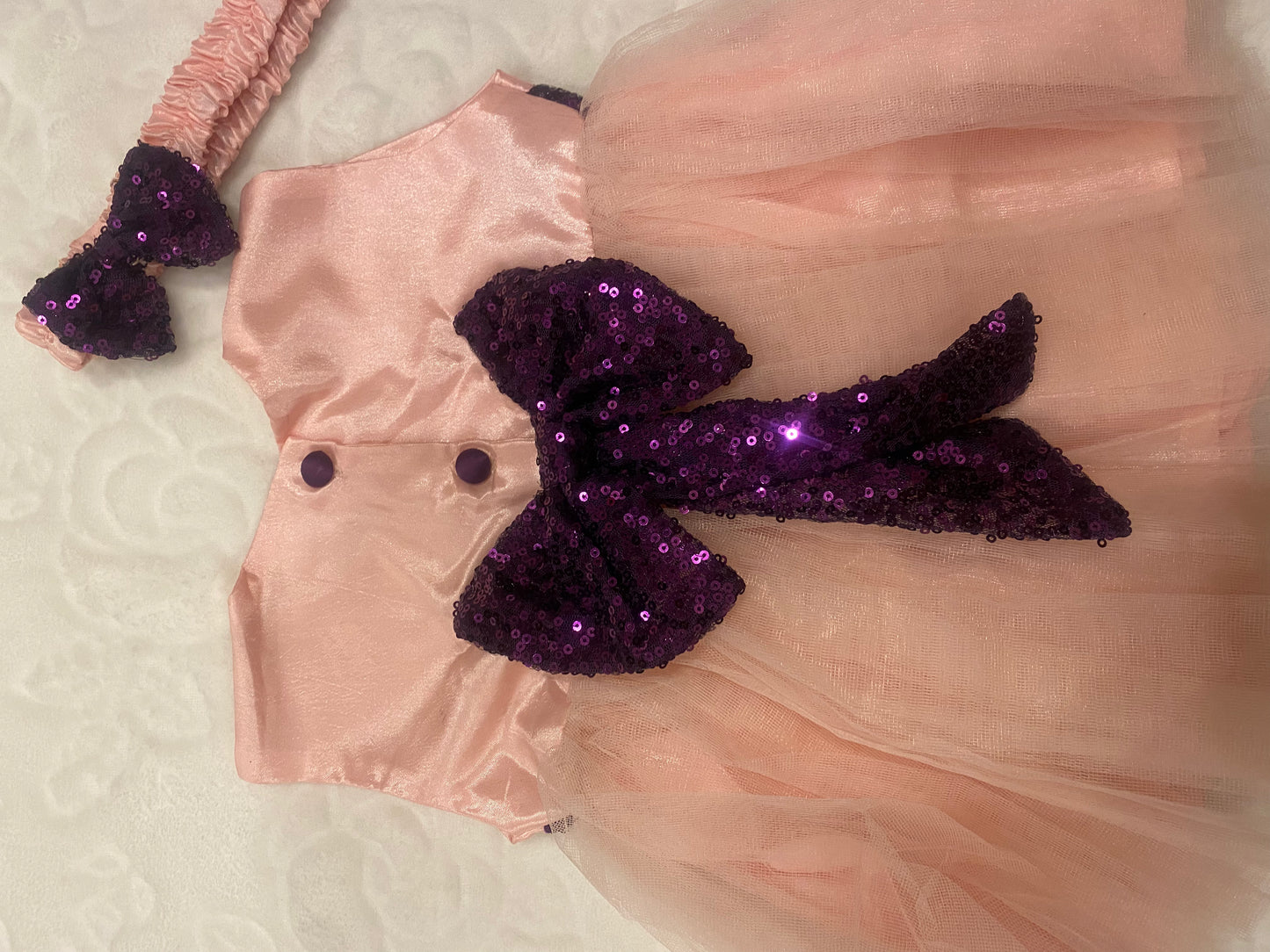 Pink & Purple net Dress