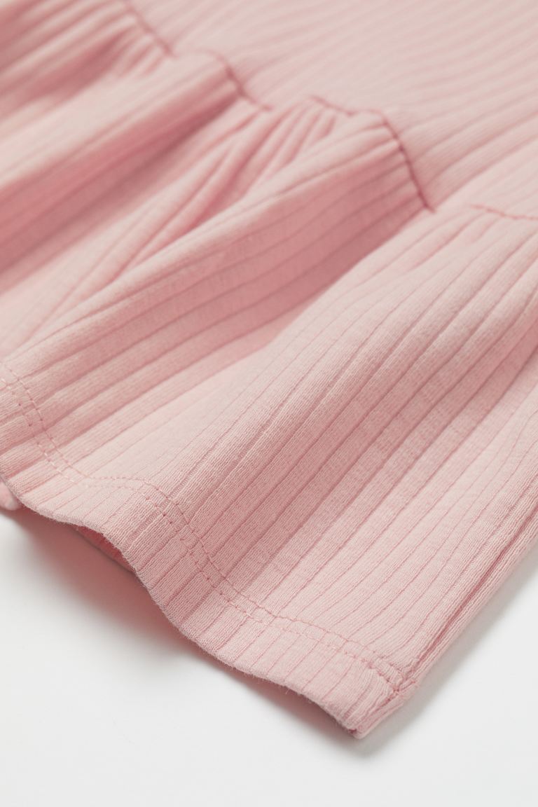 Organic Cotton Pink Ribbed Sweat Dress