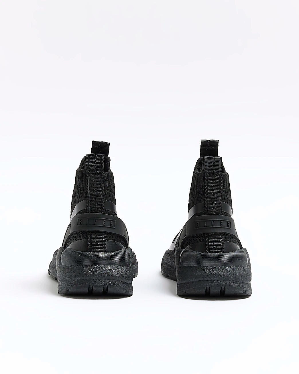 Mini Boys Black High Top Sock Trainers