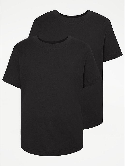 Black Crew Neck T-Shirt 2 Pack