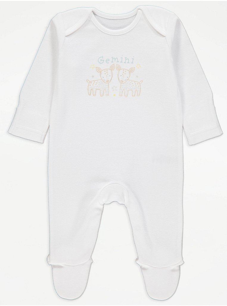 White Gemini Sleepsuit