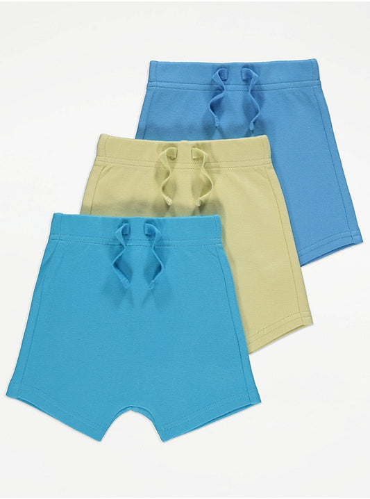Plain Tie Front Jersey Shorts 3 Pack