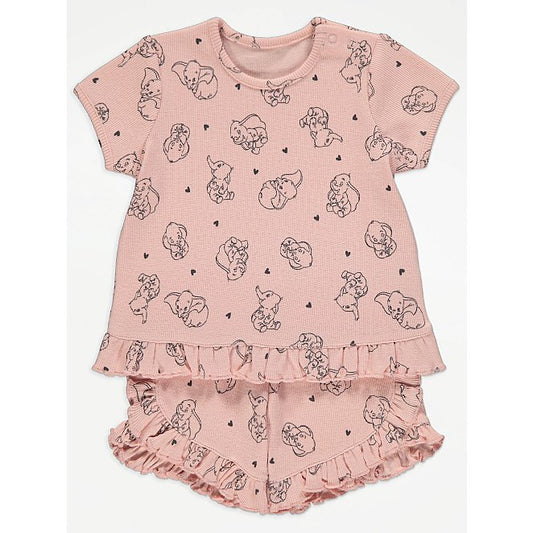 Disney Dumbo Pink Ribbed Top and Frilly Shorts Outfit