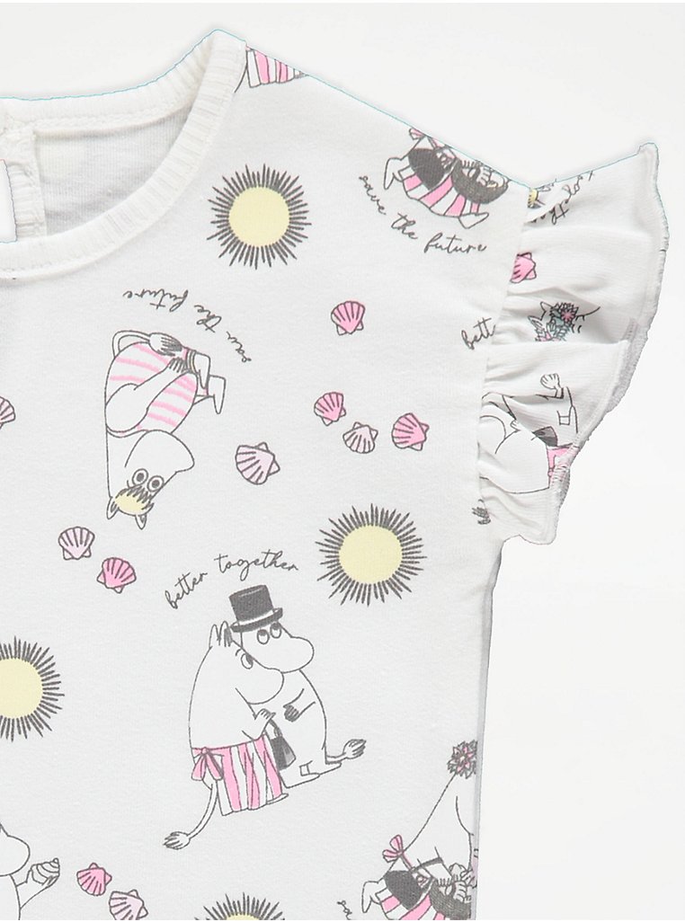 Moomin White Frill Top and Cycle Shorts Outfit