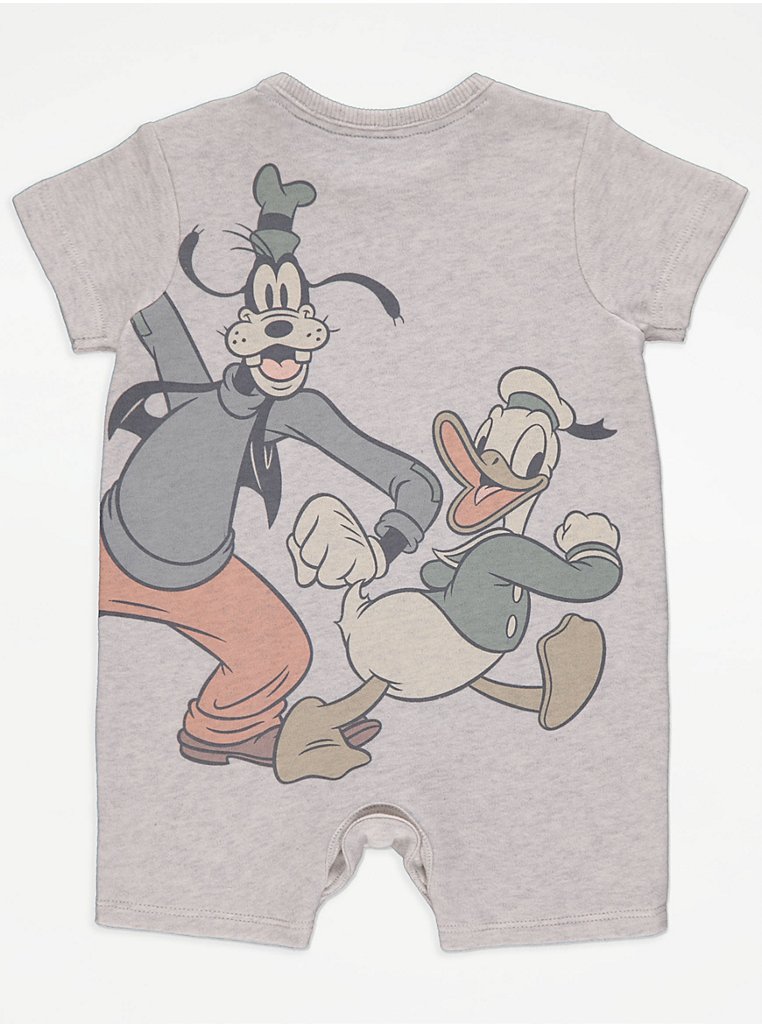 Disney Mickey Mouse Grey Romper and Bucket Hat Outfit