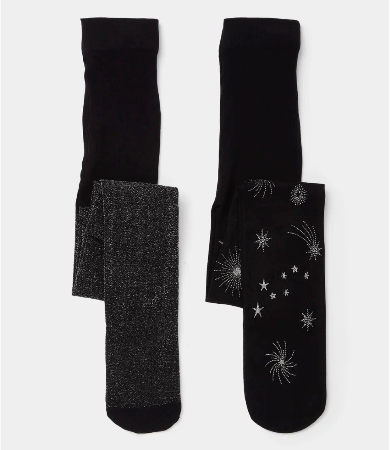 Black Halloween Tights 2 Pack